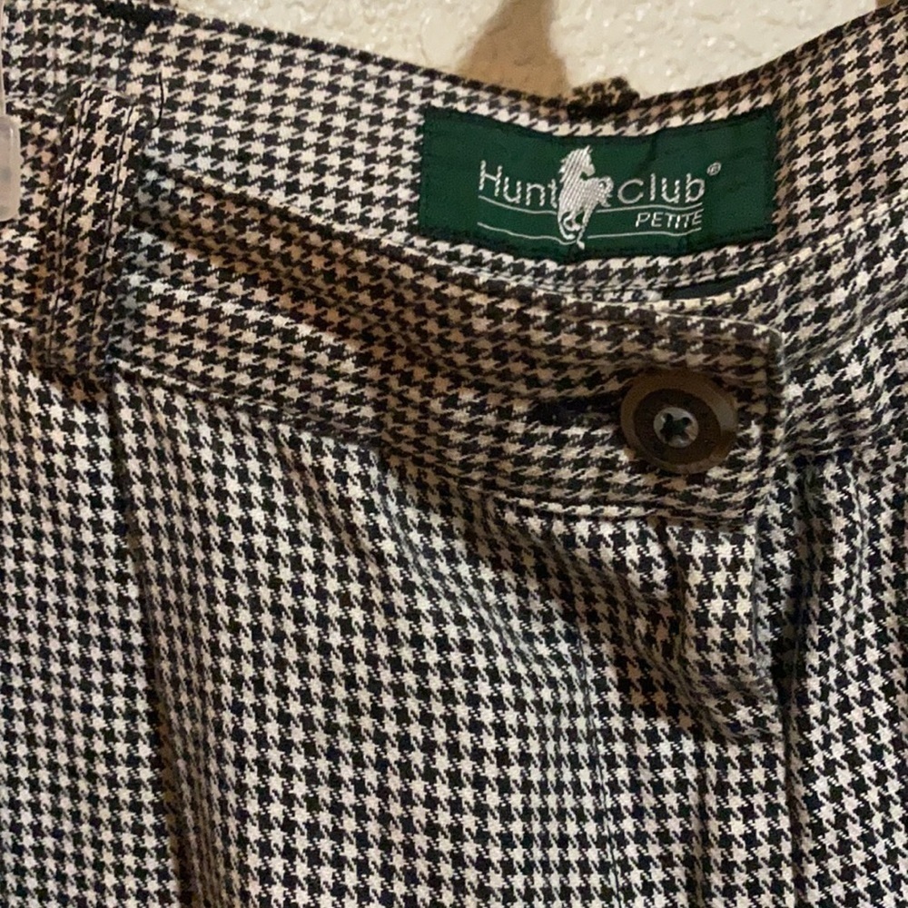 Hunter Club Size 14P Houndstooth Black and White Pants!!! - Picture 3 of 5